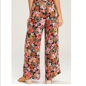 Billabong Wide leg Boho Palazzo Pants Tropical Floral size small